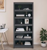 VidaXL Boekenkast 80x35x183 cm massief grenenhout grijs