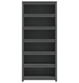 VidaXL Boekenkast 80x35x183 cm massief grenenhout grijs