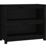 VidaXL Boekenkast 80x35x68 cm massief grenenhout zwart