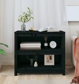 VidaXL Boekenkast 80x35x68 cm massief grenenhout zwart