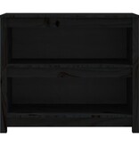 VidaXL Boekenkast 80x35x68 cm massief grenenhout zwart