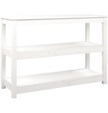 VidaXL Wandtafel 110x40x74 cm massief grenenhout wit