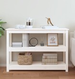 VidaXL Wandtafel 110x40x74 cm massief grenenhout wit