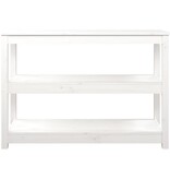 VidaXL Wandtafel 110x40x74 cm massief grenenhout wit