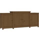 VidaXL Dressoir 164x37x68 cm massief grenenhout honingbruin
