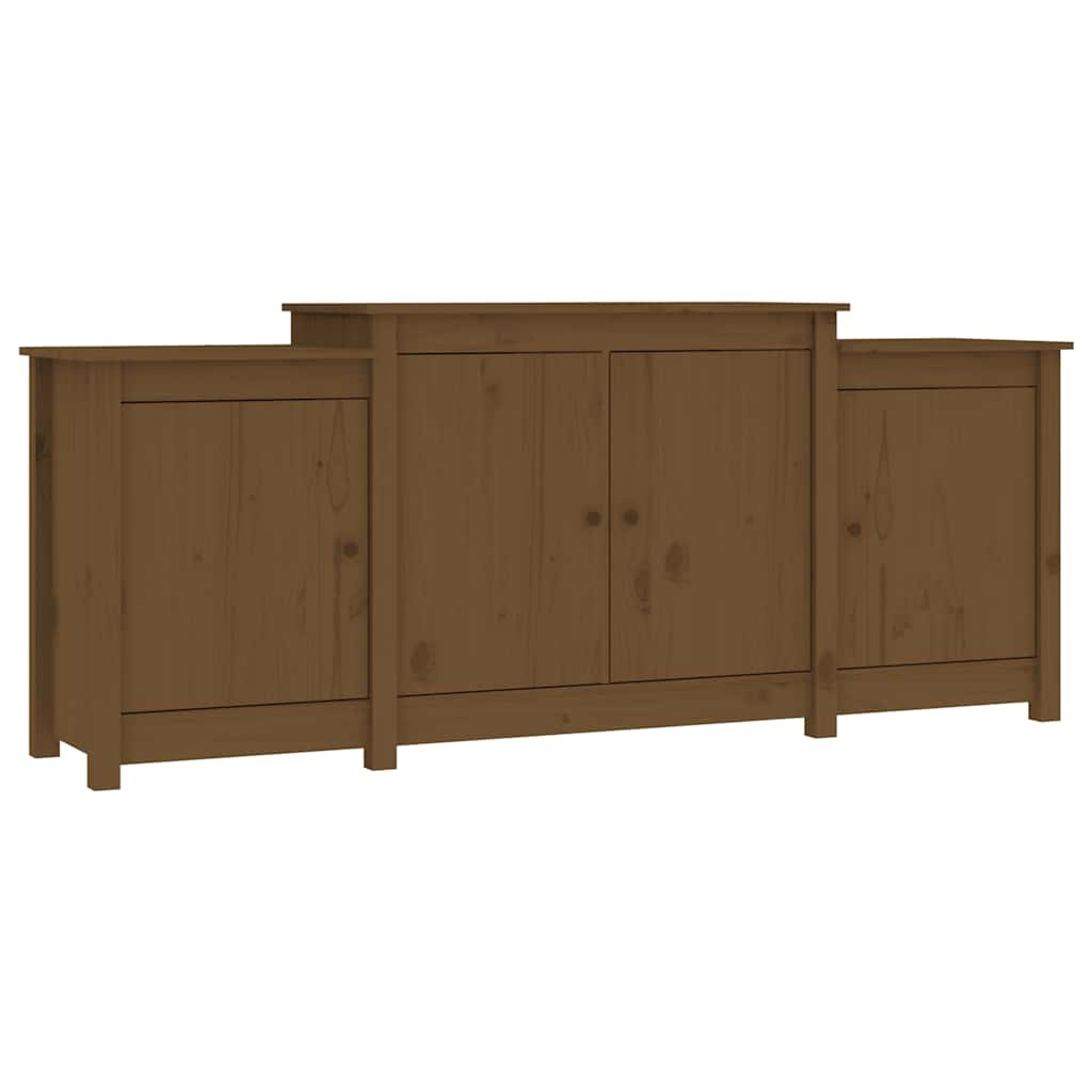 VidaXL Dressoir 164x37x68 cm massief grenenhout honingbruin