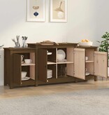 VidaXL Dressoir 164x37x68 cm massief grenenhout honingbruin