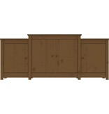 VidaXL Dressoir 164x37x68 cm massief grenenhout honingbruin
