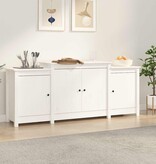 VidaXL Dressoir 164x37x68 cm massief grenenhout wit