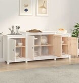 VidaXL Dressoir 164x37x68 cm massief grenenhout wit