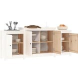 VidaXL Dressoir 164x37x68 cm massief grenenhout wit