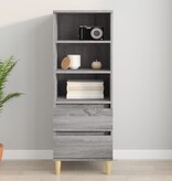 VidaXL Hoge kast 40x36x110 cm bewerkt hout grijs sonoma