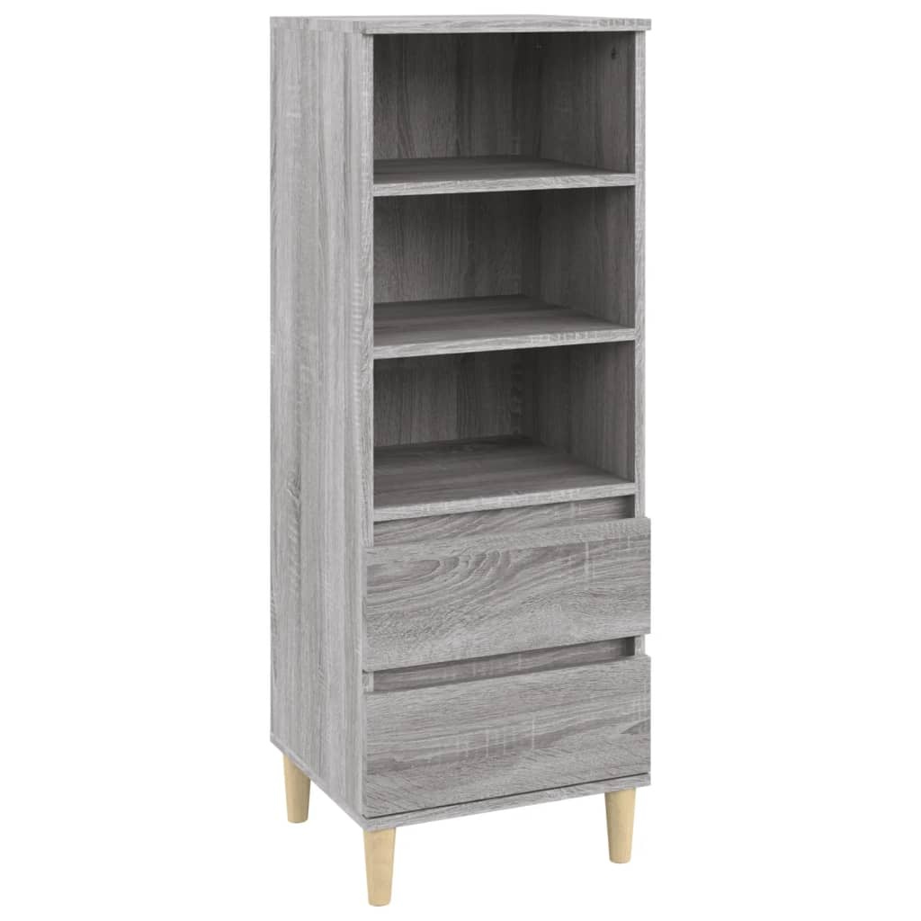 VidaXL Hoge kast 40x36x110 cm bewerkt hout grijs sonoma