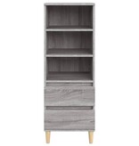 VidaXL Hoge kast 40x36x110 cm bewerkt hout grijs sonoma