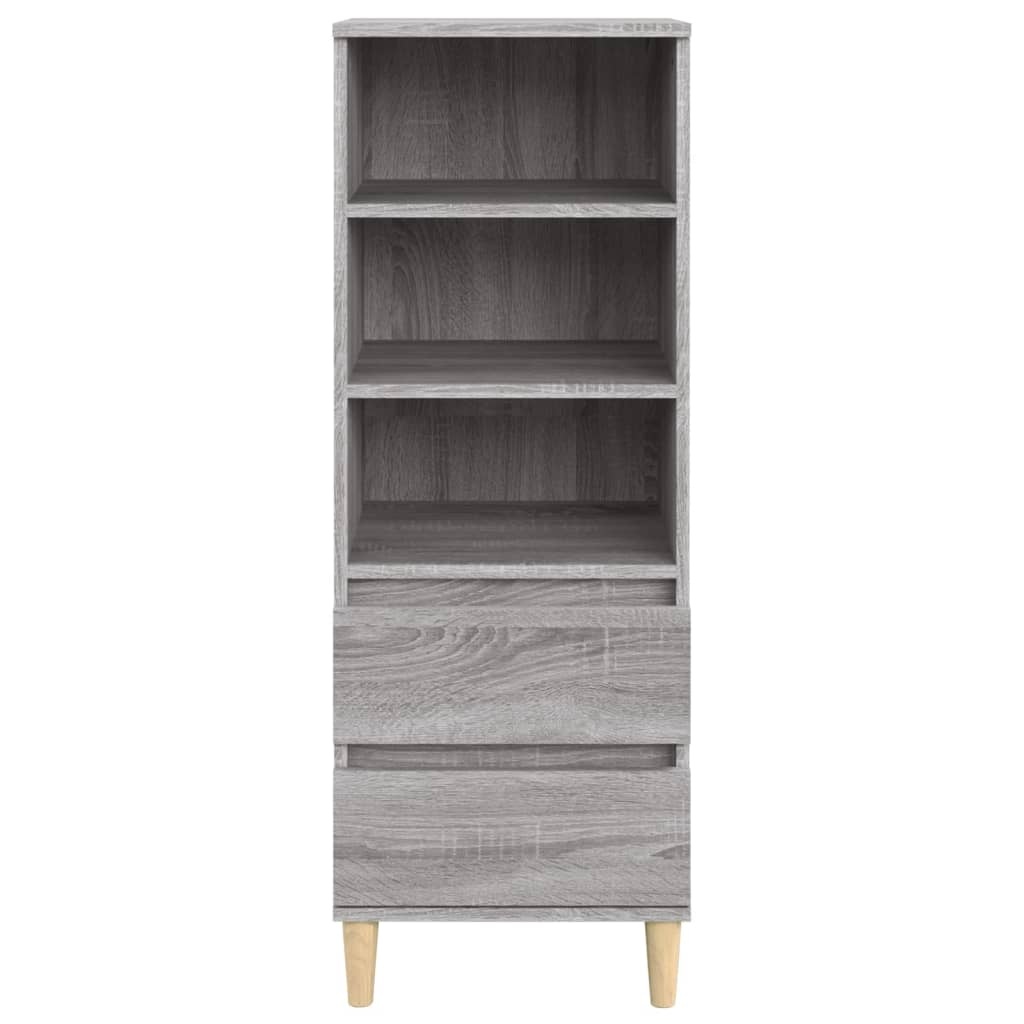 VidaXL Hoge kast 40x36x110 cm bewerkt hout grijs sonoma