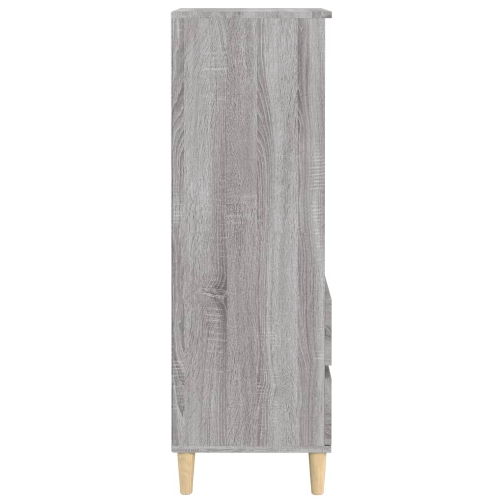 VidaXL Hoge kast 40x36x110 cm bewerkt hout grijs sonoma
