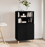 VidaXL Hoge kast 60x36x110 cm bewerkt hout zwart