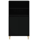 VidaXL Hoge kast 60x36x110 cm bewerkt hout zwart