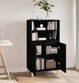 VidaXL Hoge kast 60x36x110 cm bewerkt hout zwart