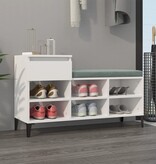 VidaXL Schoenenkast 102x36x60 cm bewerkt hout hoogglans wit