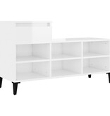 VidaXL Schoenenkast 102x36x60 cm bewerkt hout hoogglans wit