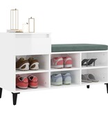 VidaXL Schoenenkast 102x36x60 cm bewerkt hout hoogglans wit