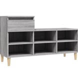 VidaXL Schoenenkast 102x36x60 cm bewerkt hout sonoma grijs