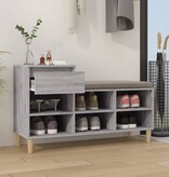VidaXL Schoenenkast 102x36x60 cm bewerkt hout sonoma grijs