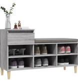 VidaXL Schoenenkast 102x36x60 cm bewerkt hout sonoma grijs