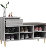 VidaXL Schoenenkast 102x36x60 cm bewerkt hout sonoma grijs