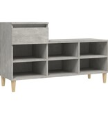 VidaXL Schoenenkast 102x36x60 cm bewerkt hout betongrijs