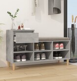 VidaXL Schoenenkast 102x36x60 cm bewerkt hout betongrijs