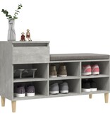 VidaXL Schoenenkast 102x36x60 cm bewerkt hout betongrijs