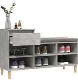 VidaXL Schoenenkast 102x36x60 cm bewerkt hout betongrijs