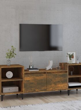VidaXL Tv-meubel 160x35x55 cm bewerkt hout gerookt eikenkleurig
