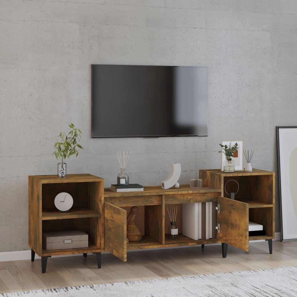 VidaXL Tv-meubel 160x35x55 cm bewerkt hout gerookt eikenkleurig
