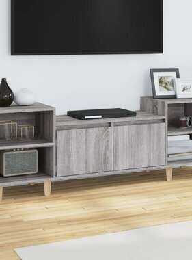 VidaXL Tv-meubel 160x35x55 cm bewerkt hout grijs sonoma eikenkleurig