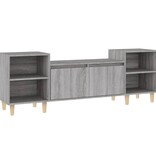 VidaXL Tv-meubel 160x35x55 cm bewerkt hout grijs sonoma eikenkleurig