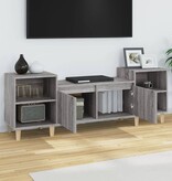 VidaXL Tv-meubel 160x35x55 cm bewerkt hout grijs sonoma eikenkleurig