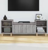 VidaXL Tv-meubel 160x35x55 cm bewerkt hout grijs sonoma eikenkleurig
