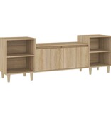 VidaXL Tv-meubel 160x35x55 cm bewerkt hout sonoma eikenkleurig
