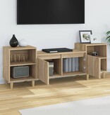 VidaXL Tv-meubel 160x35x55 cm bewerkt hout sonoma eikenkleurig