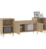 VidaXL Tv-meubel 160x35x55 cm bewerkt hout sonoma eikenkleurig