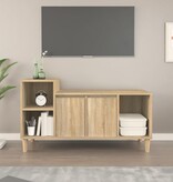 VidaXL Tv-meubel 100x35x55 cm bewerkt hout sonoma eikenkleurig