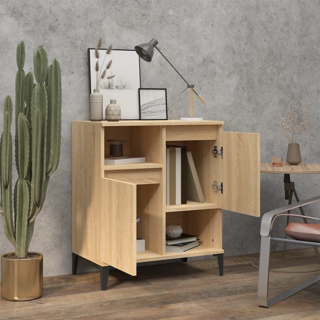 VidaXL Dressoir 60x35x70 cm bewerkt hout sonoma eikenkleurig