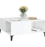 VidaXL Salontafel 80x80x36,5 cm bewerkt hout wit