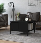VidaXL Salontafel 55x55x36,5 cm bewerkt hout zwart