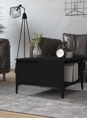 VidaXL Salontafel 55x55x36,5 cm bewerkt hout zwart