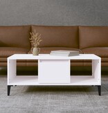 VidaXL Salontafel 90x50x36,5 cm bewerkt hout wit