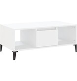 VidaXL Salontafel 90x50x36,5 cm bewerkt hout wit